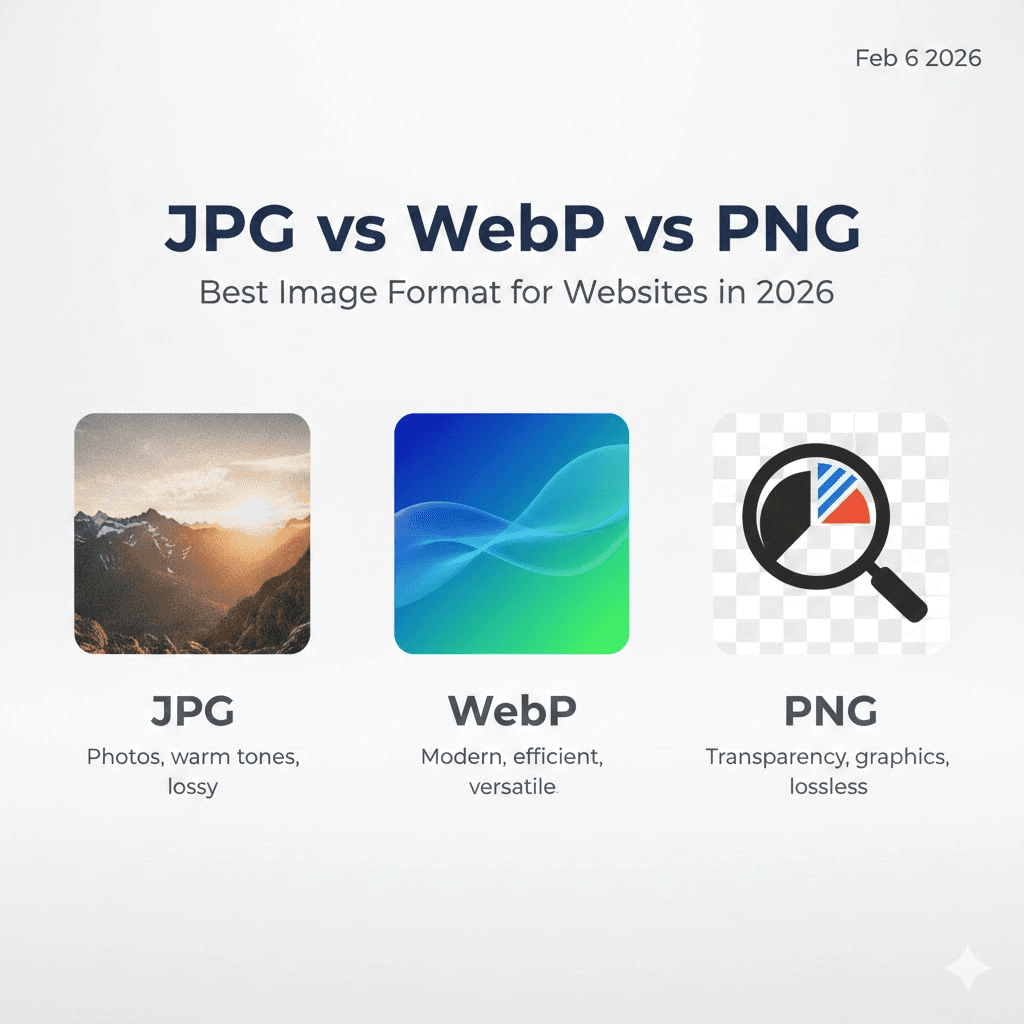 JPG vs WebP vs PNG: Which Image Format Actually Works Best for Websites in 2026