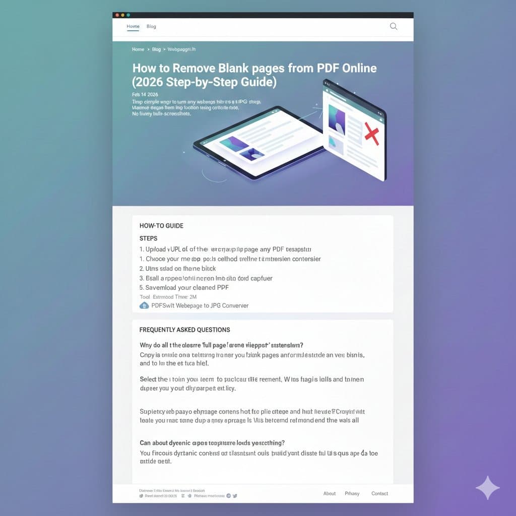 How to Remove Blank Pages from PDF Online (2026 Step-by-Step Guide)