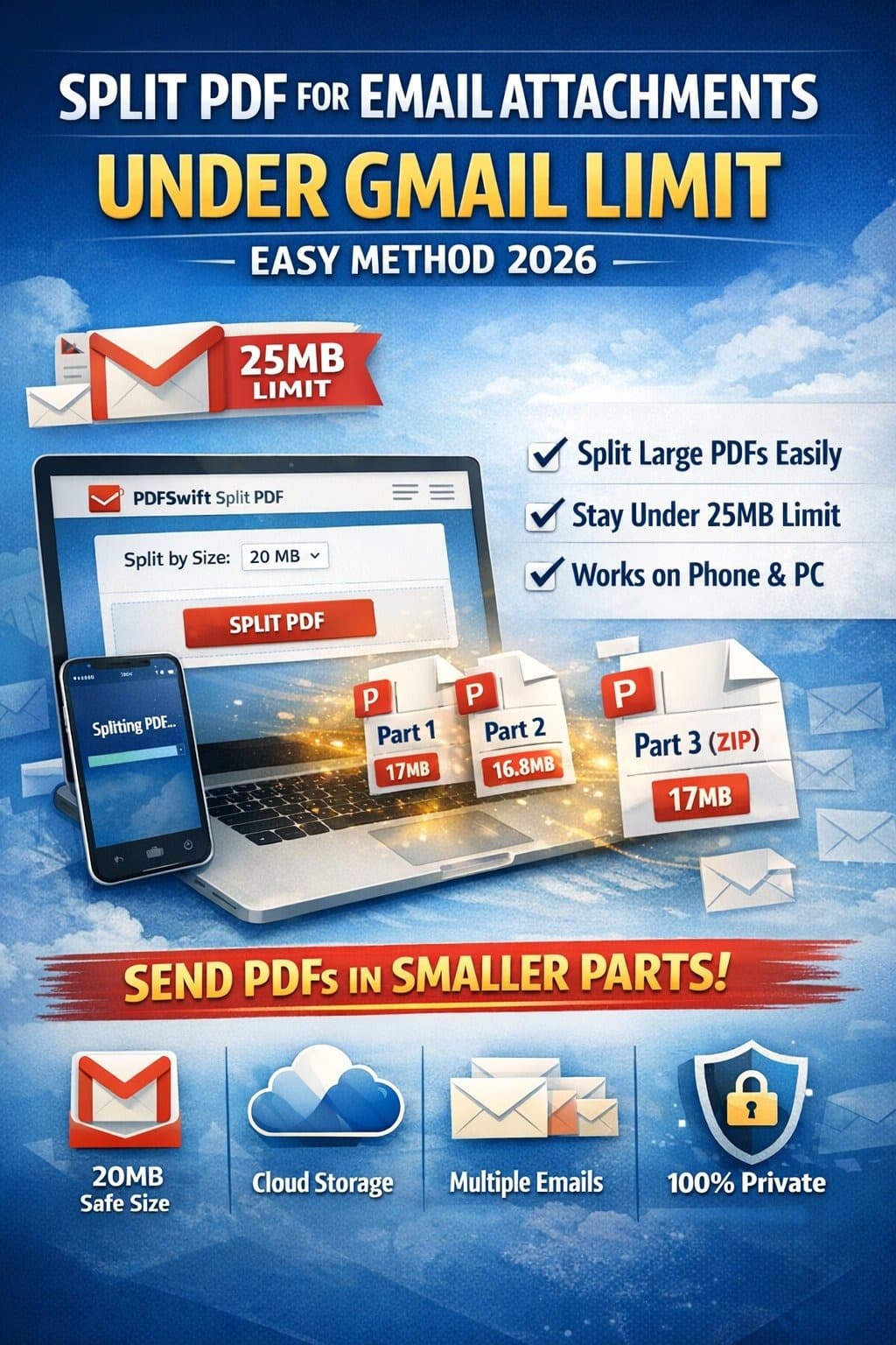 Split PDF for Email Attachments (Under Gmail Limit) – Easy Method 2026