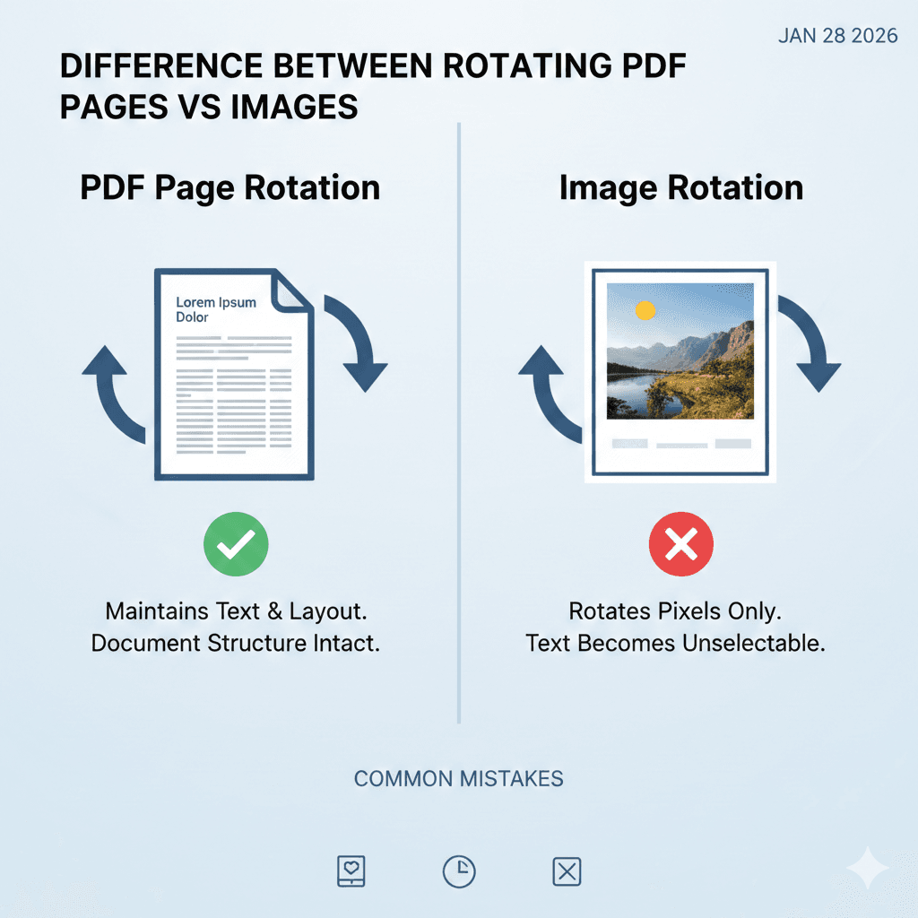 Difference Between Rotating PDF Pages vs Images (Explained Simply)